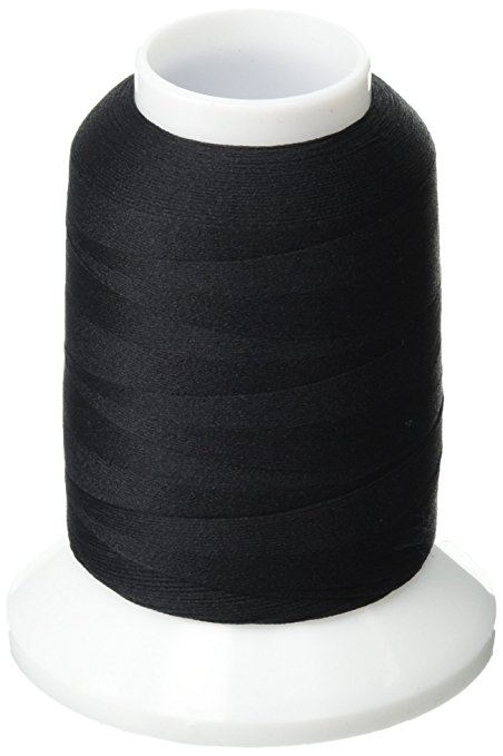 Woolly Nylon Thread Solids 1000 Meters-Black