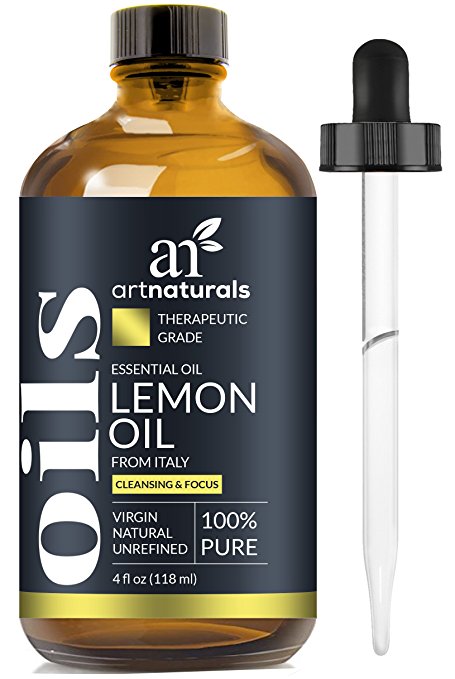 ArtNaturals 100% Pure Lemon Essential Oil - (4 Fl Oz / 120ml) - Natural Undiluted Oil- Includes Our Aromatherapy Signature Zen and Chi Blends - Therapeutic Grade