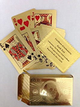 24K Gold Plated Playing Cards (Perfect for Christmas) (Gold) by E FAST CE4