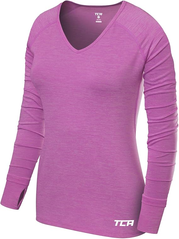 TCA Women’s Elle Long Sleeve V-Neck Running Top