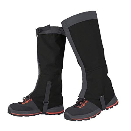 Leg Gaiters Waterproof Snow Boot Gaiters 600D Anti-Tear Oxford Fabric for Outdoor Hiking Walking Hunting Climbing Mountain