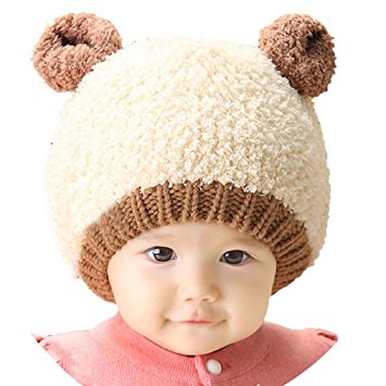 Malloom Baby Boy Girl Infant Winter Earflap Knitted Warm Cap Cute Ear Hat
