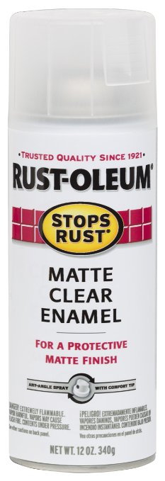 Rust-Oleum 285093 Stops Rust Protective Enamel Spray Paint, Matte Clear