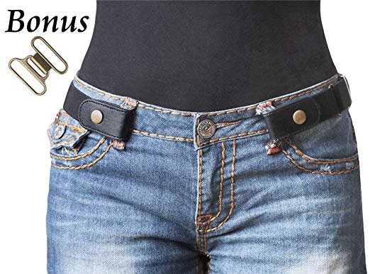 No Buckle Stretch Belt For Women Elastic Waist Belt for Jeans Pants Dresses