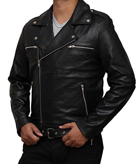 The Walking Dead Season 7 Black Negan Real Leather Jacket