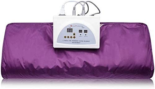 H HUKOER Sauna Blanket Oxford Zone Controller Digital Heat Sauna Slimming Blanket Detox Therapy Anti Ageing Beauty Machine (Purple)