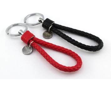Team Pistol Woven Key Chains - Strap Keychains - Simple Keychain - Useful Key Chain (pack of 2) (Red&Black)