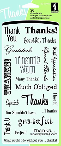 Inkadinkado Thank You Words Clear Stamps