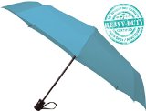 Crown Coast Umbrellas - Heavy Duty Compact Travel Umbrella  Windproof 60MPH - Frame Wont Break If Flipped Inside Out - Auto OpenClose Full Size Canopy - Durable 6000 Opens - Lifetime Guarantee