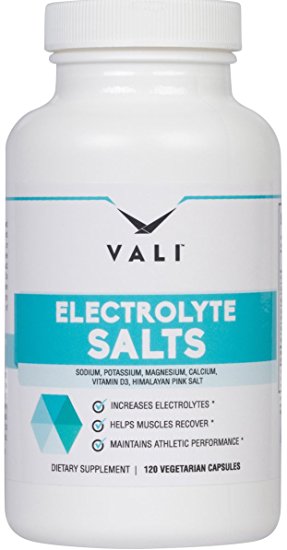 Electrolyte Salts Rehydration Replacement Pills, 120 Capsules. Muscle Cramping Recovery & Rapid Oral Fluid Hydration Health. Active Minerals Sodium, Potassium, Magnesium, Calcium, D3, Himalayan Salt