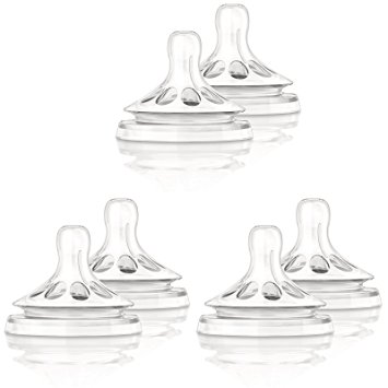 Philips Avent Natural Nipple Slow Flow - 6 Pack