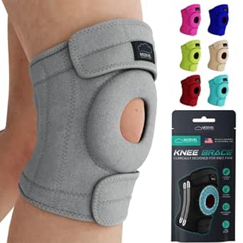 MODVEL ELITE Knee Brace for Women & Men with Side Stabilizers, Patella Gel Pads Brace for Meniscus Tear for Maximum Knee Pain Support - ACL Knee Braces for Running, Workout, Arthritis & Joint Recovery