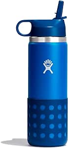 HYDRO FLASK Kids Water Bottle Jr. Stainless Steel Insulated With Straw Cap for Water, Milk, Juice, School, Camp, Sport, Play and Lunch, Easy to Clean, Leak-Resistant