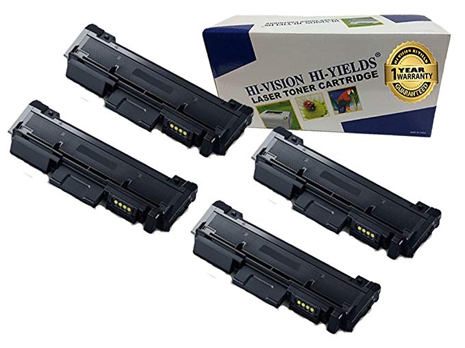 HI-VISION Compatible Samsung MLT-D116L High Yield Black Toner Cartridge Replacement for Xpress M2885FW, M2835DW, M2825FD, M2875FW, M2875FD, M2625D Laser Printers (4 packs)