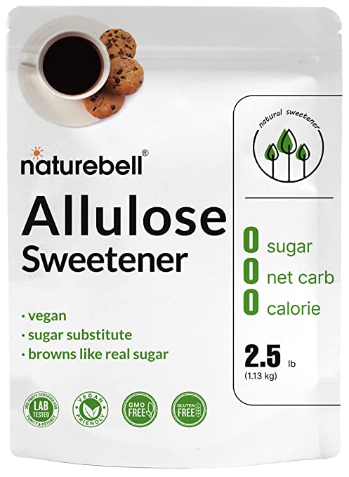 Allulose Sweetener, 2.5 Pounds | Keto & Vegan-Friendly Sugar Substitute | 0 Calorie, 0 Sugar, 0 Net Carb, Non-Glycemic, Browns Like Table Sugar | Bulk Supply for Baking & Beverages