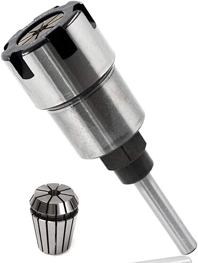 Yakamoz 1/4 Inch Shank Router Collet Extension Chuck, Accepts 1/4-inch Shank Bits, Extends The Router Bit an Additional 2-1/4"