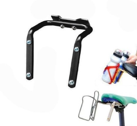 MTB Bike Bicycle Cycling Double Dual Water Bottle Cages Tires Holder Shelf---2 Color Optional