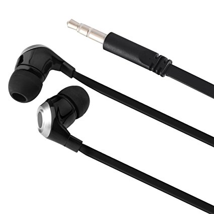 Insten In-Ear Stereo Headset For Apple iphone 7 / 7 Plus / iPad Mini 3 / iPad Air 2 / Apple iPod touch 5th Generation, Black/Silver