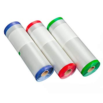 3 Color-Coded Vacuum Sealer Bags, WISH 11"x32’ BPA Free Food Storage Saver Bags Rolls (3 Packs, Total 96 Feet)