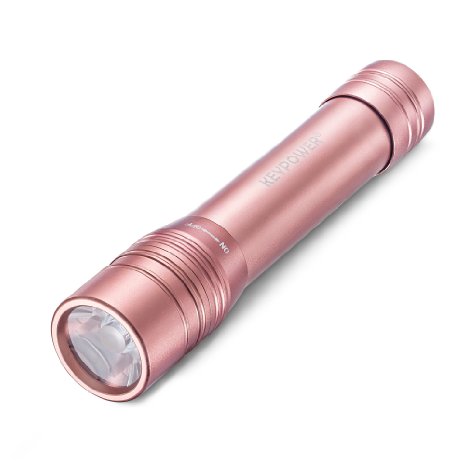 Portable Charger Key Power External Battery Pack Power Bank with Rechargeable Flashlight Pink