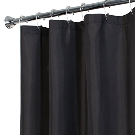 Maytex Water Repellent Fabric Shower Curtain or Liner, Machine Washable 70 x 72