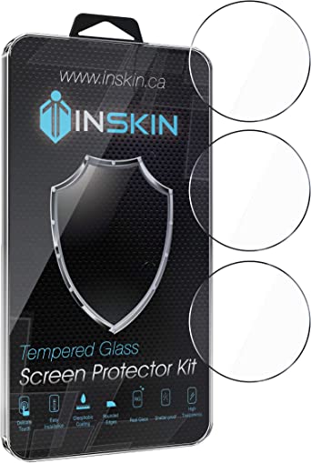 Inskin Tempered Glass Screen Protector, fits Samsung Galaxy Watch 4 40mm [2021]. 3-Pack.
