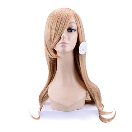 Beaute Galleria - 24 Inch Heat Resistant Cosplay Sexy Lady Long Full Curly Wavy Hair With Free Wig Cap (Golden Blonde)