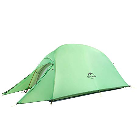 Naturehike Cloud-Up 1, 2 and 3 Person Lightweight Backpacking Tent with Footprint - 4 Season Free Standing Dome Camping Hiking Waterproof Backpack Tents