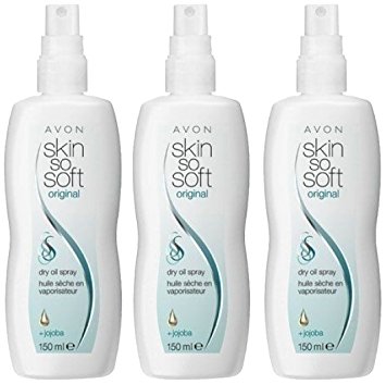 Avon Skin So Soft Original Dry Oil Body Spray with Jojoba  150 ml - Pack of 3