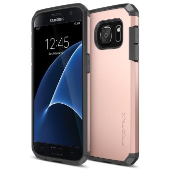 Galaxy S7 Case, Trianium [Protak Series] Ultra Protective Cover Case for Samsung Galaxy S7 [Rose Gold] Dual Layer   Shock-Absorbing Bumper Hard Case [Lifetime Warranty]