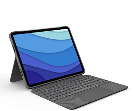 Logitech Combo Touch iPad Pro 11" (1st, 2nd, and 3rd Generation) Keyboard Case - Detachable Backlit Keyboard with Kickstand, Click-Anywhere Trackpad, Smart Connector - Oxford Gray