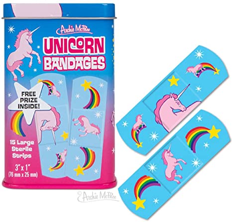 Accoutrements Enchanted Unicorn Bandages (Pack of 2 Tins - 30 Bandages Total)