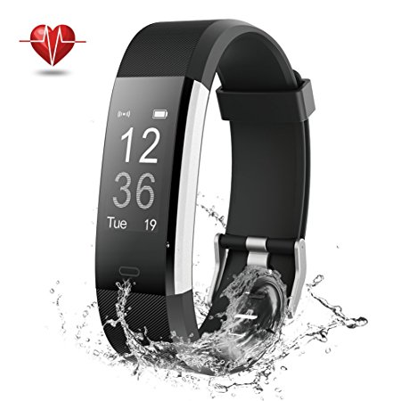 Fitness Tracker, NOVETE Activity Tracker with Heart Rate Monitor, IP67 Waterproof Bluetooth Smart Watch, Wireless Smart Bracelet with Sleep Monitor Pedometer Wristband for Android and iOS Smartphone