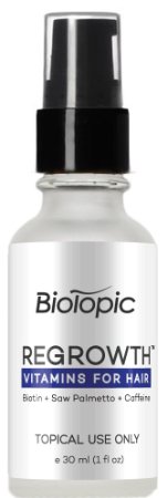 Biotopic - Premium Hair Regrowth Serum | Biotin   Saw Palmetto   Caffeine for Thicker Hair Growth (1 Month Supply) - 1 fl oz (30 ml)