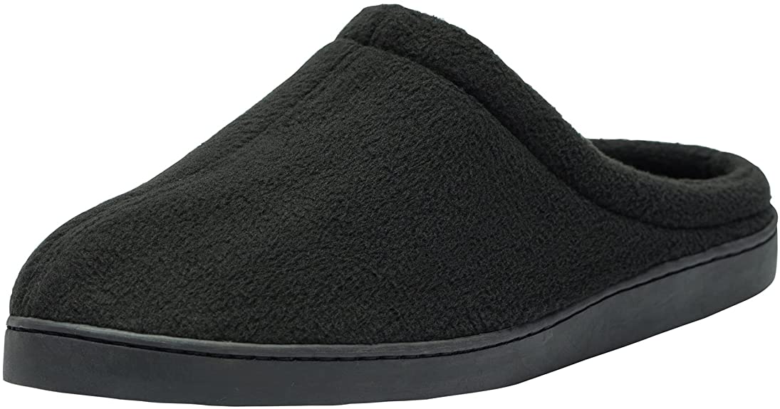 Alpine Swiss Peter Mens Memory Foam Wide Fleece Clog Slippers Slip On House Shoes