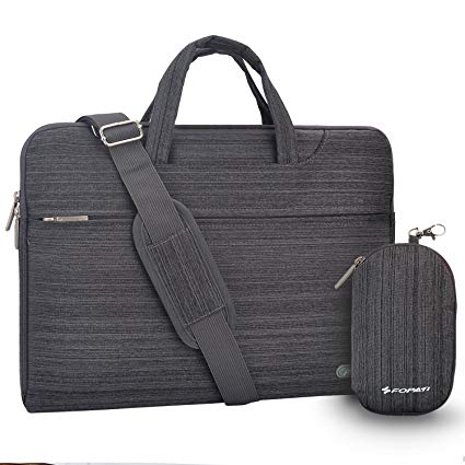 Laptop Shoulder Bag, 14-14.1 inch Laptop Case, Slim Briefcase Computer Bag Business Carrying Bag Waterproof Notebook Messenger Bag Sleeve for Lenovo ASUS Dell Acer Samsung Chromebook 14 - Grey