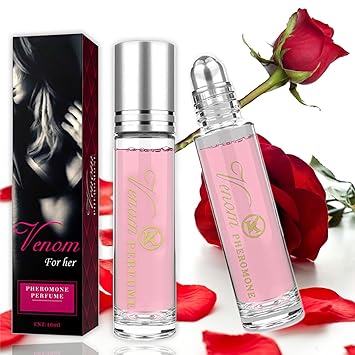 2Pcs Pheromones Perfume for Women, Long-Lasting Pheromone Perfume, Travel Perfume Oil for Her, Portable Venom Scents Pheromones, Roll-On Perfume Fragrances, Elegance, Confident, 1.34 Fl. Oz, Miss