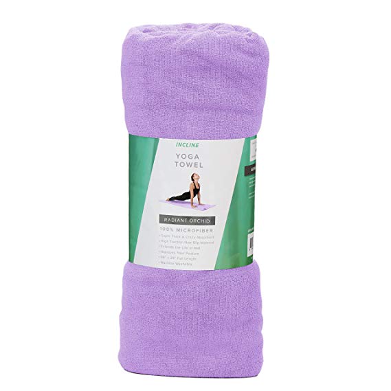 Incline Fit Microfiber Slip-Resistant Thick Yoga Towel Orchid