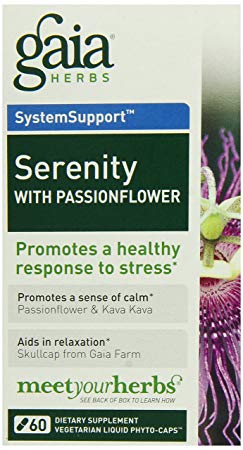 Gaia Herbs Serenity with Passionflower Liquid Phyto-Capsules, 60 Count