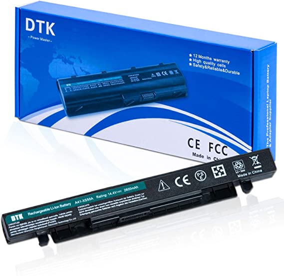 DTK Laptop Battery Replacement for ASUS A41-X550A A41-X550 A32-X550 A450 A550 F450 F550 F552 K450 K550 P450 P550 P550C P550L R409 R510 R510J X450 X550 X550C X550CA X550L [14.4V 2600MAH]