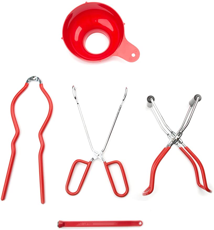 Fox Run  5250 Home Canning Tool Set 5-Piece Red