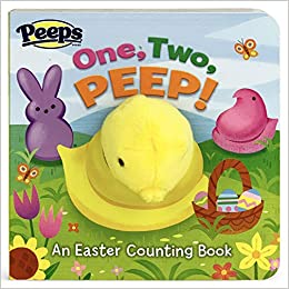 One, Two, PEEP! Peeps Finger Puppet Board Book Easter Basket Gifts or Stuffer Ages 0-3