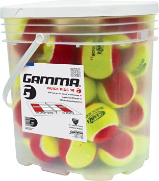 Gamma Sports Kids Training (Transition) Balls - 60 Orange Dot, 78 Green Dot, Quick Kids 36-60-78