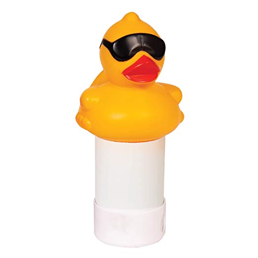 Game 8000 Derby Duck Chemical Dispenser 1" Bromine/Chlorine, Holds 3 Tablets, Spa/Hot Tub/Jacuzzi, Yellow