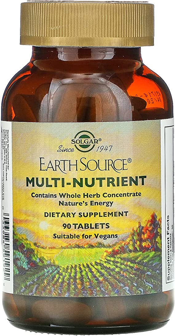 Solgar Earth Source Multi-Nutrient Tablets Providing Whole Food Concentrates, 90 Tabs