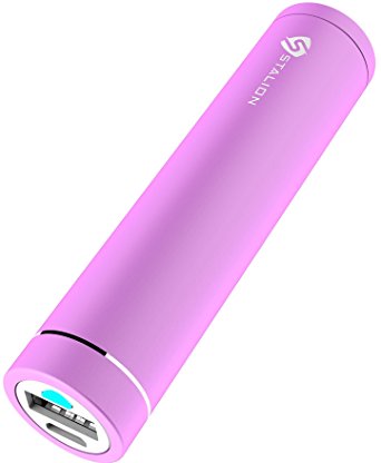 Portable Charger Stalion Saver C3 Power Bank External Battery for Apple iPhone 6s 7 Plus Samsung Galaxy S7 S6 Edge  Smartphones (3200mAh Fuchsia Pink)