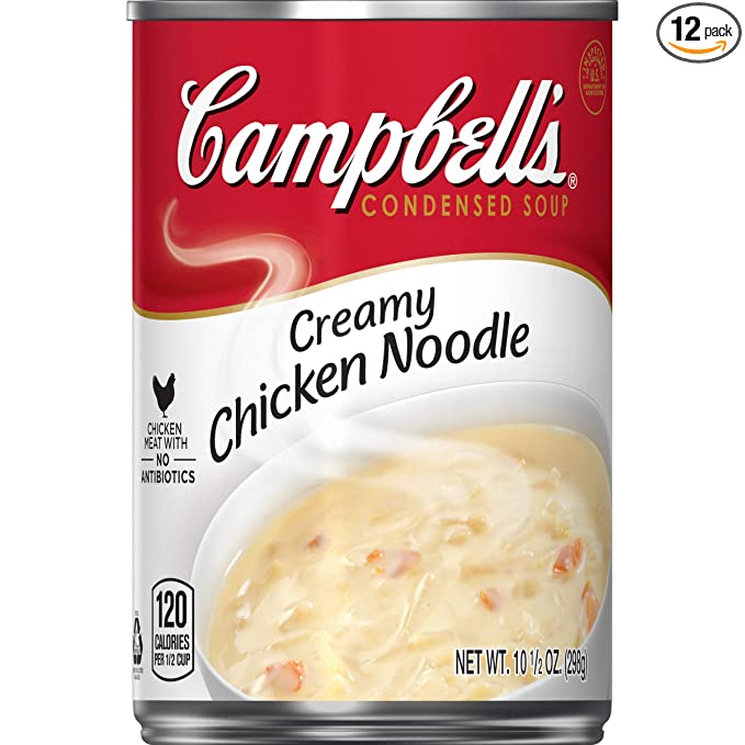 Campbell's Condensed Creamy Chicken Noodle Soup, 10.51 Ounce (Pack of 12)