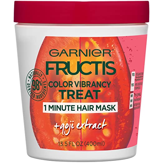 Garnier Hair Care Fructis Color Vibrancy Treat 1 Minute Hair Mask With Goji Extract, 13.5 Fl Oz (Pack of 1)