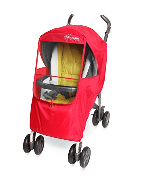 Manito Elegance Plus Stroller Weather Shield/Rain Cover, Red