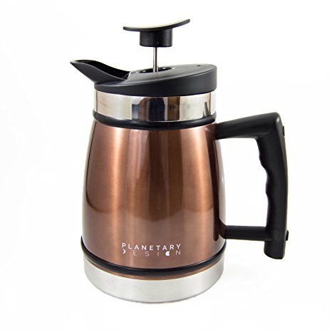 Planetary Design TP MO 20 Table Top Stainless Steel French Presses 20oz, Mocha